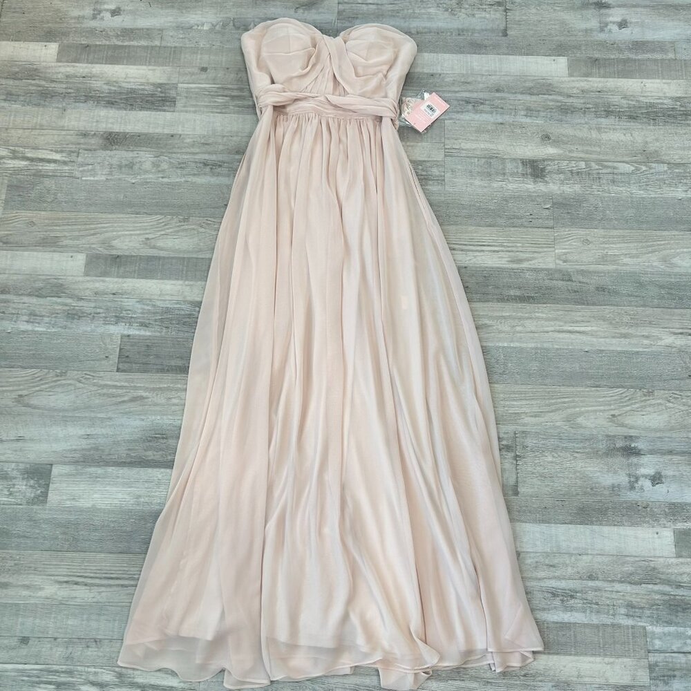 Birdy Grey NWT blush Grace Convertible maxi formal dress strapless large I48